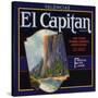 El Captain Brand - San Dimas, California - Citrus Crate Label-Lantern Press-Stretched Canvas