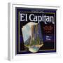 El Captain Brand - San Dimas, California - Citrus Crate Label-Lantern Press-Framed Art Print