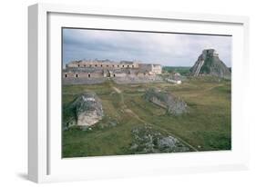 El Castillo and the Nunnery-Mayan-Framed Giclee Print