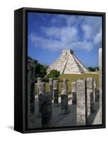 El Castillo from Mil Columnas, Grupo Delas, Chichen Itza, Yucatan, Mexico-Rob Cousins-Framed Stretched Canvas