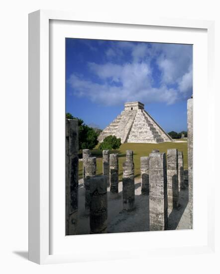 El Castillo from Mil Columnas, Grupo Delas, Chichen Itza, Yucatan, Mexico-Rob Cousins-Framed Photographic Print