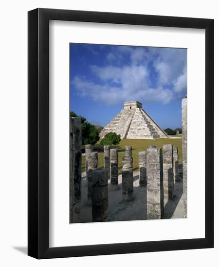 El Castillo from Mil Columnas, Grupo Delas, Chichen Itza, Yucatan, Mexico-Rob Cousins-Framed Photographic Print