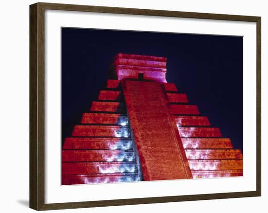 El Castillo Pyramid, Chichen Itza, Yucatan, Mexico-Walter Bibikow-Framed Photographic Print