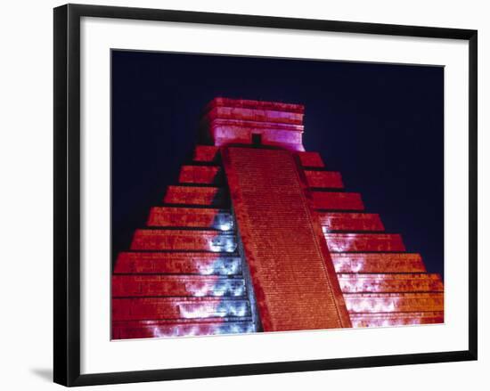 El Castillo Pyramid, Chichen Itza, Yucatan, Mexico-Walter Bibikow-Framed Photographic Print