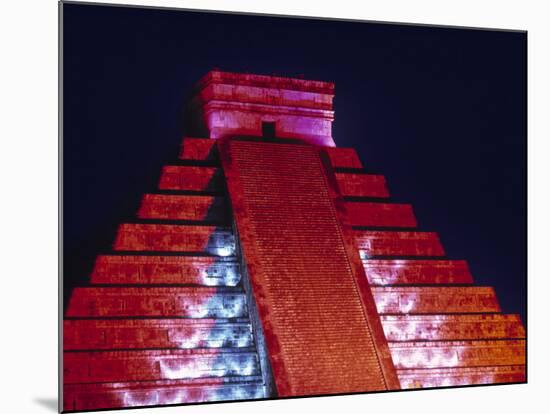 El Castillo Pyramid, Chichen Itza, Yucatan, Mexico-Walter Bibikow-Mounted Photographic Print
