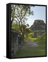 El Castillo Pyramid, Xunantunich Ancient Site, Cayo District, Belize-William Sutton-Framed Stretched Canvas