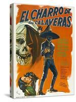 El Charro de las Calaveras, (aka The Rider of Skulls), Mexican poster, Dagoberto Rodriquez, 1965-null-Stretched Canvas