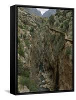 El Chorro Gorge and the Old Catwalk, Malaga Province, Andalucia, Spain, Europe-Maxwell Duncan-Framed Stretched Canvas