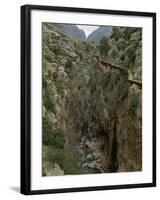 El Chorro Gorge and the Old Catwalk, Malaga Province, Andalucia, Spain, Europe-Maxwell Duncan-Framed Photographic Print