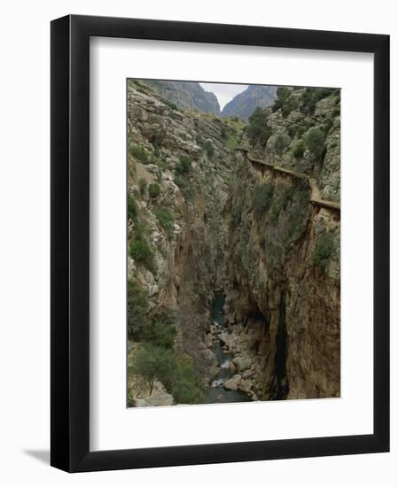 El Chorro Gorge and the Old Catwalk, Malaga Province, Andalucia, Spain, Europe-Maxwell Duncan-Framed Photographic Print