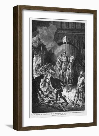 El Cid at Valencia-Alphonse De Neuville-Framed Art Print