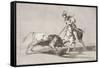 El Cid (C.1040-99) Spearing Another Bull, Plate 11 from La Tauromaquia, 1816-Francisco de Goya-Framed Stretched Canvas