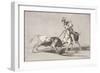 El Cid (C.1040-99) Spearing Another Bull, Plate 11 from La Tauromaquia, 1816-Francisco de Goya-Framed Giclee Print