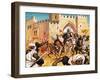 El Cid's Dead Body Strapped to a Horse Causing the Moors to Flee-Mcbride-Framed Giclee Print