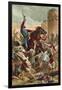 El Cid Threatening the City of Valencia-Spanish School-Framed Giclee Print