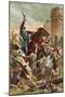 El Cid Threatening the City of Valencia-Spanish School-Mounted Premium Giclee Print