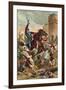 El Cid Threatening the City of Valencia-Spanish School-Framed Premium Giclee Print