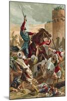 El Cid Threatening the City of Valencia-Spanish School-Mounted Premium Giclee Print