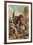 El Cid Threatening the City of Valencia-Spanish School-Framed Giclee Print