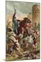 El Cid Threatening the City of Valencia-Spanish School-Mounted Giclee Print