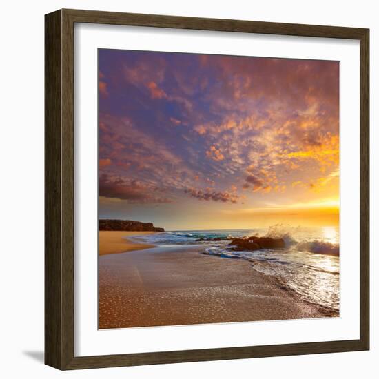 El Cotillo Castillo Beach in Fuerteventura at Canary Islands of Spain-Naturewolrd-Framed Photographic Print