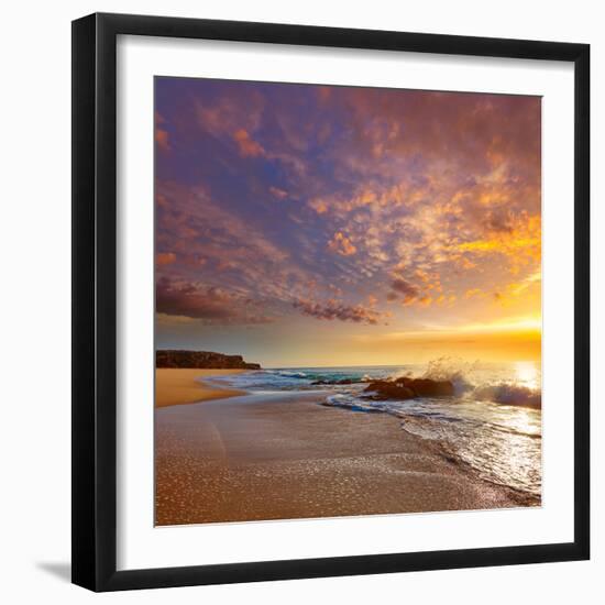 El Cotillo Castillo Beach in Fuerteventura at Canary Islands of Spain-Naturewolrd-Framed Photographic Print