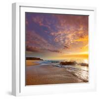 El Cotillo Castillo Beach in Fuerteventura at Canary Islands of Spain-Naturewolrd-Framed Photographic Print