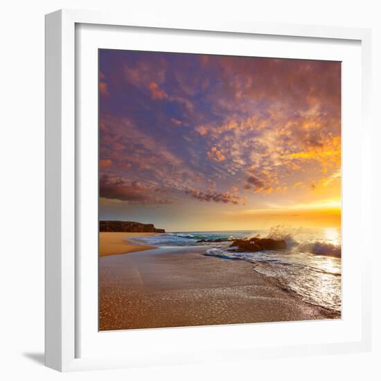 El Cotillo Castillo Beach in Fuerteventura at Canary Islands of Spain-Naturewolrd-Framed Photographic Print