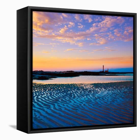 El Cotillo Toston Beach Sunset Fuerteventura at Canary Islands of Spain-Naturewolrd-Framed Stretched Canvas