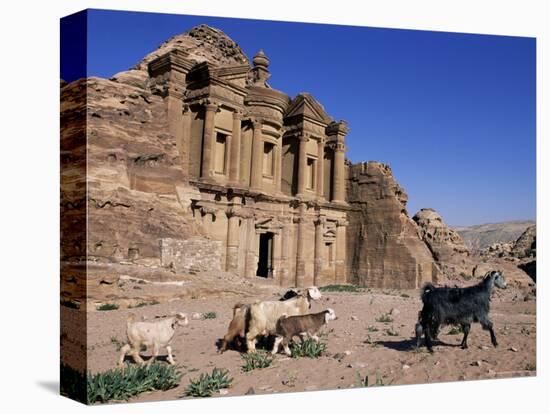 El Deir (Ed-Deir) (The Monastery), Petra, Unesco World Heritage Site, Jordan, Middle East-Bruno Morandi-Stretched Canvas