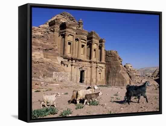 El Deir (Ed-Deir) (The Monastery), Petra, Unesco World Heritage Site, Jordan, Middle East-Bruno Morandi-Framed Stretched Canvas