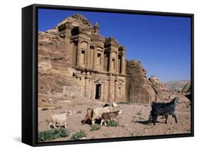 El Deir (Ed-Deir) (The Monastery), Petra, Unesco World Heritage Site, Jordan, Middle East-Bruno Morandi-Framed Stretched Canvas