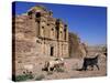 El Deir (Ed-Deir) (The Monastery), Petra, Unesco World Heritage Site, Jordan, Middle East-Bruno Morandi-Stretched Canvas