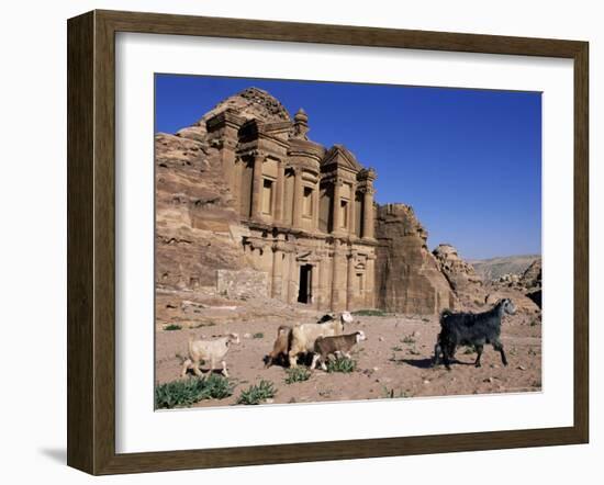 El Deir (Ed-Deir) (The Monastery), Petra, Unesco World Heritage Site, Jordan, Middle East-Bruno Morandi-Framed Photographic Print