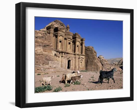 El Deir (Ed-Deir) (The Monastery), Petra, Unesco World Heritage Site, Jordan, Middle East-Bruno Morandi-Framed Photographic Print