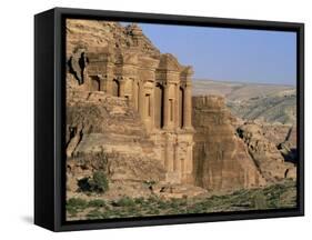 El Deir, Nabatean Archaeological Site, Petra, Unesco World Heritage Site, Jordan-Bruno Morandi-Framed Stretched Canvas
