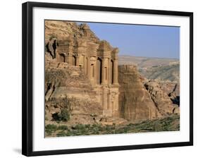 El Deir, Nabatean Archaeological Site, Petra, Unesco World Heritage Site, Jordan-Bruno Morandi-Framed Photographic Print