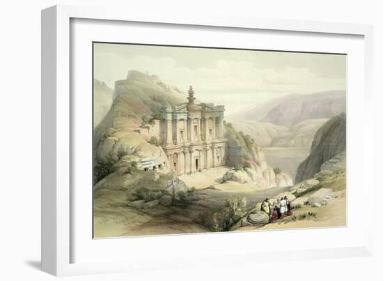 El Deir, Petra, March 8th 1839, Plate 90 from Volume III The Holy Land, Engraved by Louis Haghe-David Roberts-Framed Giclee Print