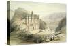 El Deir, Petra, March 8th 1839, Plate 90 from Volume III The Holy Land, Engraved by Louis Haghe-David Roberts-Stretched Canvas