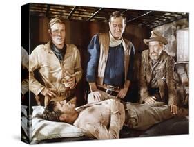 EL DORADO, 1967 directed by HOWARD HAWKS James Caan, John Wayne, Arthur Hunnicutt and Robert Mitchu-null-Stretched Canvas