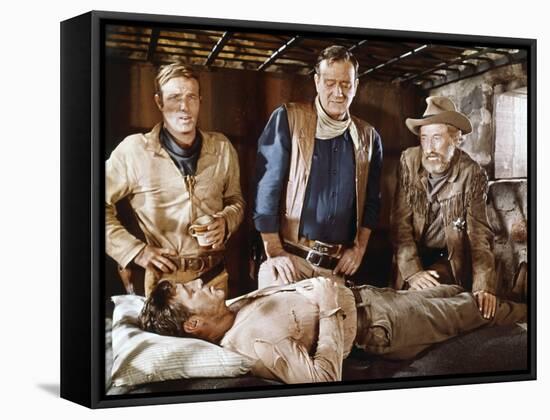 EL DORADO, 1967 directed by HOWARD HAWKS James Caan, John Wayne, Arthur Hunnicutt and Robert Mitchu-null-Framed Stretched Canvas