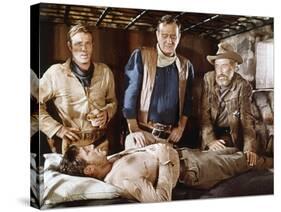 EL DORADO, 1967 directed by HOWARD HAWKS James Caan, John Wayne, Arthur Hunnicutt and Robert Mitchu-null-Stretched Canvas