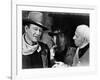 EL DORADO, 1967 directed by HOWARD HAWKS On the set, Howard Hawks with John Wayne and James Caan (b-null-Framed Photo