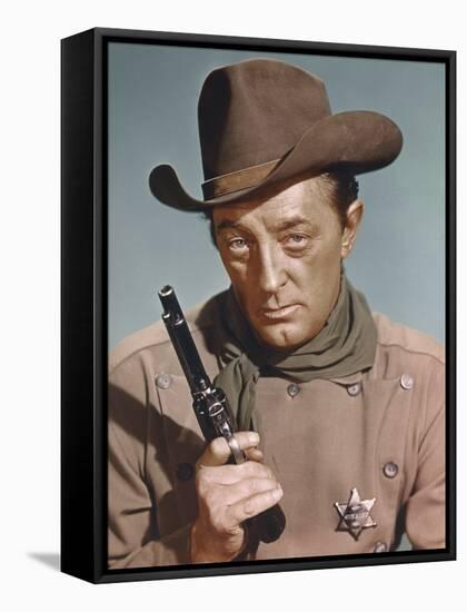EL DORADO, 1967 directed by HOWARD HAWKS Robert Mitchum (photo)-null-Framed Stretched Canvas