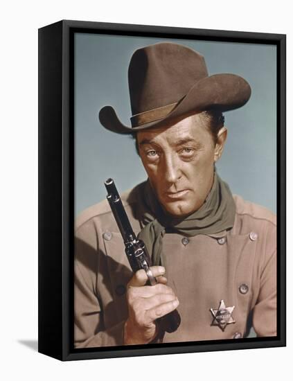 EL DORADO, 1967 directed by HOWARD HAWKS Robert Mitchum (photo)-null-Framed Stretched Canvas