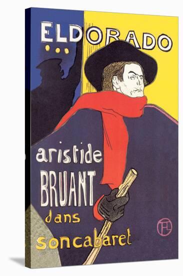 El Dorado: Aristide Bruant dans Son Cabaret-Henri de Toulouse-Lautrec-Stretched Canvas