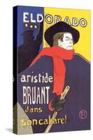 El Dorado: Aristide Bruant dans Son Cabaret-Henri de Toulouse-Lautrec-Stretched Canvas