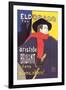 El Dorado: Aristide Bruant dans Son Cabaret-Henri de Toulouse-Lautrec-Framed Art Print