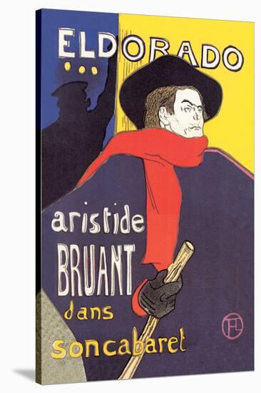 El Dorado: Aristide Bruant dans Son Cabaret-Henri de Toulouse-Lautrec-Stretched Canvas