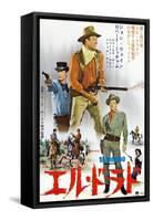 El Dorado, James Caan, John Wayne, Robert Mitchum, Japanese Poster Art, 1967-null-Framed Stretched Canvas